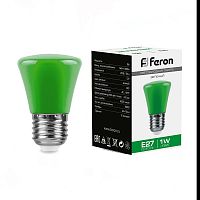Лампа светодиодная Feron LB-372 Колокольчик E27 1W зеленый