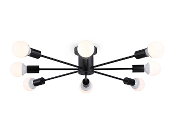 Потолочный светильник в стиле лофт TR80411/8 BK черный E27/8 max 60W D950*150 Ambrella Light