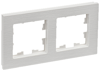 BRITE Рамка 2-мест. РУ-2-Бр бел. рифленый IEK