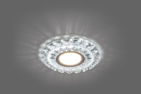 Светильник встраиваемый с белой LED подсветкой Feron CD922 потолочный MR16 G5.3 прозрачный