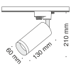 Светильник трековый 1*GU10 50Вт Графит IP20 Focus TR004-1-GU10-GF Technical