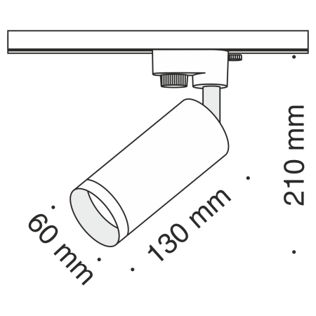 Светильник трековый 1*GU10 50Вт Графит IP20 Focus TR004-1-GU10-GF Technical