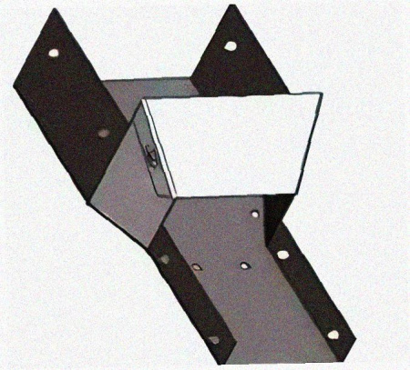 Лоток переходной замковый ЛПЗ 300х80-100х80 УТ1,5, оцинкованный лист, S1,0