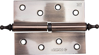 Петля дверная разъемная "ЭКСПЕРТ", 1 подшипник, цвет ст. медь (AC), правая, с крепежом, 100х75х2,5мм, 2 шт ЗУБР