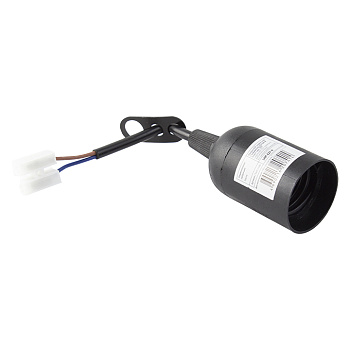 Патрон Е27 подвесной с клеммной колодкой пластик черный PROxima EKF