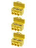 Клемма винтовая изолированная КВИ-3 для Al и Cu проводов (6,0мм2) желтая TDM