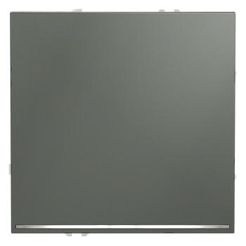 Проходной переключатель встраиваемый Voltum S70 одноклавишный с подсветкой 10А, (титан)