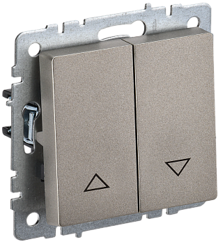 BRITE Выключатель жалюзи 10А ВС10-1-5-БрШ шампань IEK