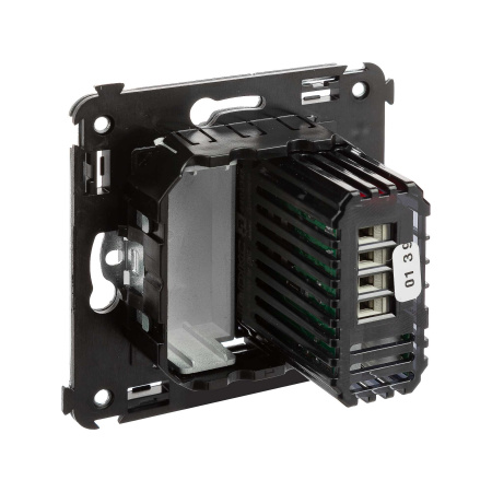 Диммер кнопочный в стену для LED ламп, "Avanti", "Закаленная сталь" DKC