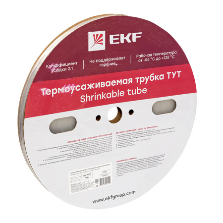 Термоусаживаемая трубка ТУТ 10/5 прозрачная рулон PROxima EKF