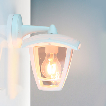 Фасадный светильник GWL-E27-M-IP65 Белый Малый Вниз Пушкинский General