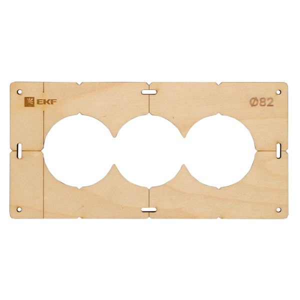 Шаблон для подрозетников c 3 отв, диам, 82 мм Expert EKF