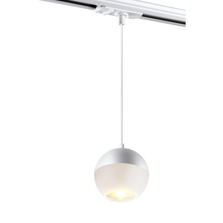 Св-к трековый однофазный,провод 1м IP20 GU10 9W 220V GARN белый NOVOTECH