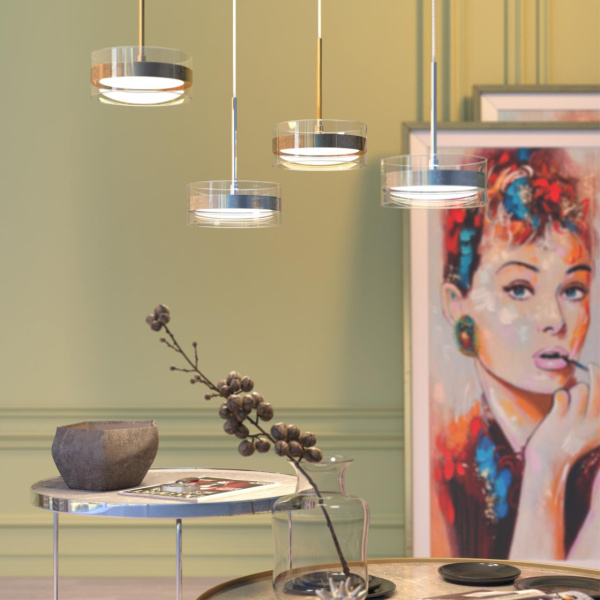 Подвес LED 4000K 14W 220V AKELA золотой/прозрачный ODEON LIGHT