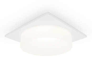 Встраиваемый точечный светильник с акрилом TN1314 SWH/FR белый песок/белый матовый GU5.3 92*92*45 Ambrella Light