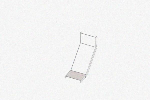 Крышка лотка КЛП 250х50-90 У3 для поворота трассы вверх на 90, окрашенная, S1,5