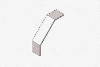 Крышка лотка замкового КЛСЗ 300х50-90 УТ1,5 для поворота трассы вниз на 90, горячее цинкование, S1,5