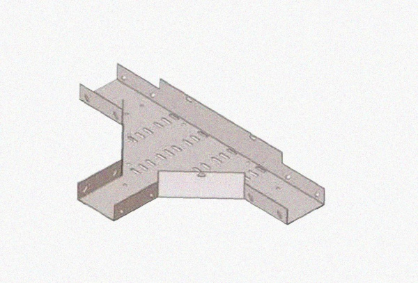 Лоток тройниковый замковый перфорированный ОТЗ 400х65 УТ1,5, горячее цинкование S1,2