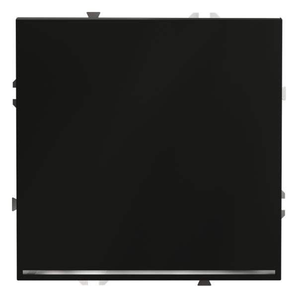 Проходной переключатель встраиваемый Voltum S70 одноклавишный с подсветкой 10А, (черный матовый)