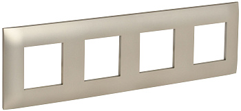 SKANDY Рамка 4-местная SK-F04Sh шампань IEK