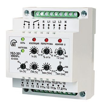 Универсальный блок защиты УБЗ-301 63-630А Новатек-Электро