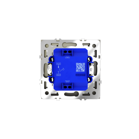 Выключатель с самовозвратом встраиваемый Voltum S70 одноклавишный 10А, (шелк)