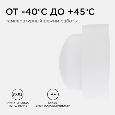 28-04 Светильник светодиодный герметичный 8Вт, 230В/50Гц, 650Лм, 6500К, IP65, 155х78х55мм, овал, матовый, белый APEYRON