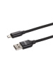 Дата-кабель, ДК 7, USB - micro USB, 1 м, тканевая оплетка, черный, TDM