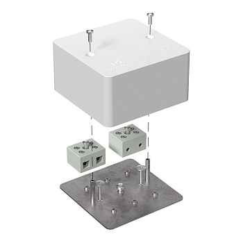 Коробка огнестойкая для кабель-канала 40-0460-FR10.0-4 Е15-Е120 85х85х45 RAL9003 Промрукав (44 шт/уп)