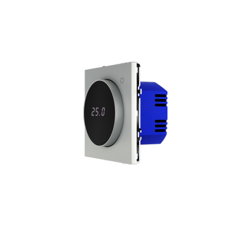 Терморегулятор электронный Voltum S70 с индикацией и датчиком, для теплого пола, (сталь)