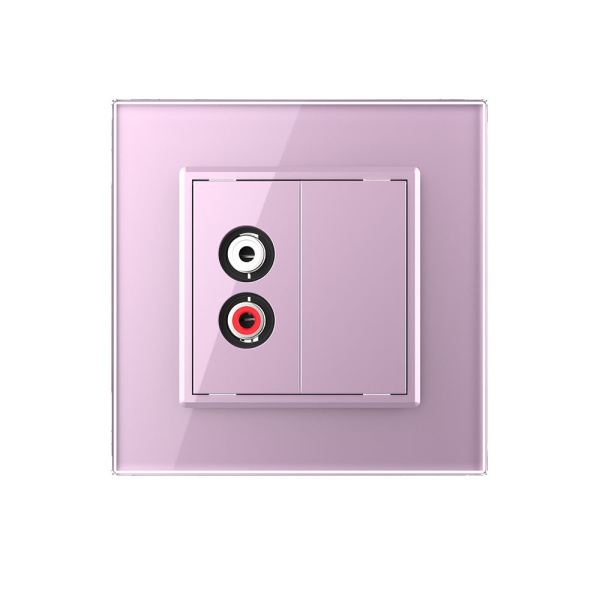 Розетка аудио RCA "2-ой тюльпан" Розовая Livolo Розетка аудио RCA "2-ой тюльпан" Розовая Livolo