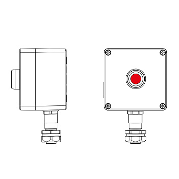 Взрывозащ. пост упр. из алюминия CPE-A-12-(1xP1R(11))-1xKAEPM2MHK-20(C)1Ex d e IIC Т5 Gb / Ex tb IIIC T95°C Db IP66 DKC