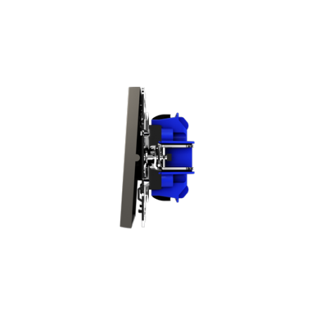 Выключатель с самовозвратом встраиваемый Voltum S70 одноклавишный 10А, (кашемир)