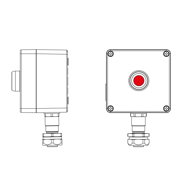 Взрывозащ. пост упр. из алюминия CPE-A-12-(1xP1R(11))-1xKAEPM2MHK-20(C)1Ex d e IIC Т5 Gb / Ex tb IIIC T95°C Db IP66 DKC