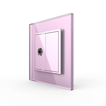 Розетка ТВ Розовая Livolo