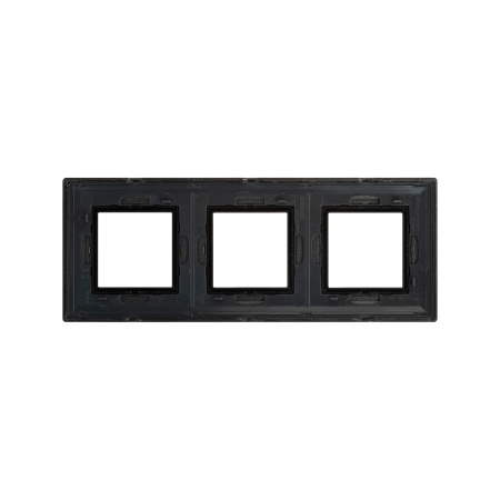 Рамка из металла, "Avanti", темно-серая, 3 поста (6 мод.) DKC