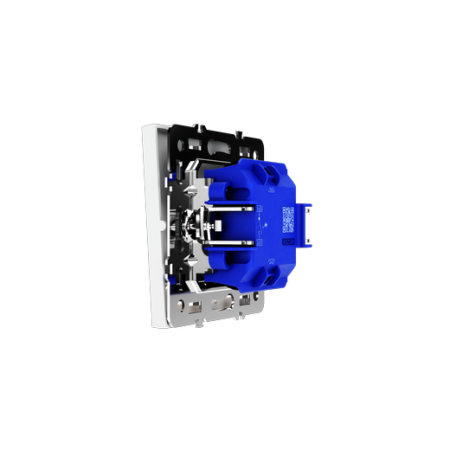 Выключатель встраиваемый Voltum S70 одноклавишный с подсветкой 10А, (белый матовый)