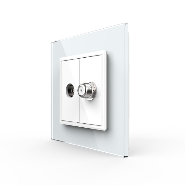 Розетка ТВ/Спутниковая SAT Белая Livolo