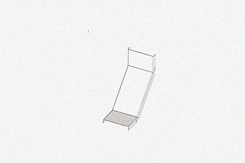 Крышка лотка КЛП 150х50-90 УХЛ1 для поворота трассы вверх на 90, оцинкованный лист S1,0