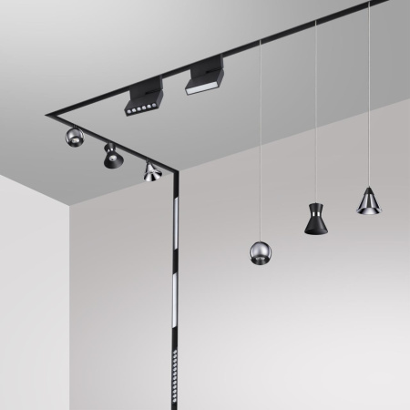 Трековый св-ник для низков.шинопровода IP20 LED 4000K 10W 48V FLUM белый/хром B NOVOTECH