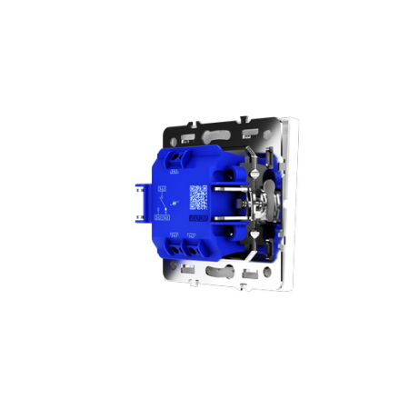 Проходной переключатель встраиваемый Voltum S70 одноклавишный с подсветкой 10А, (белый глянцевый)