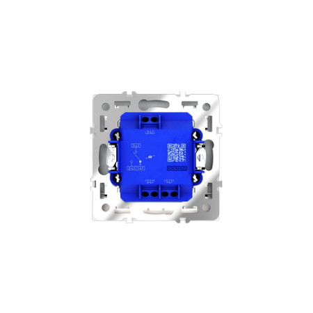 Проходной переключатель встраиваемый Voltum S70 одноклавишный с подсветкой 10А, (белый матовый)