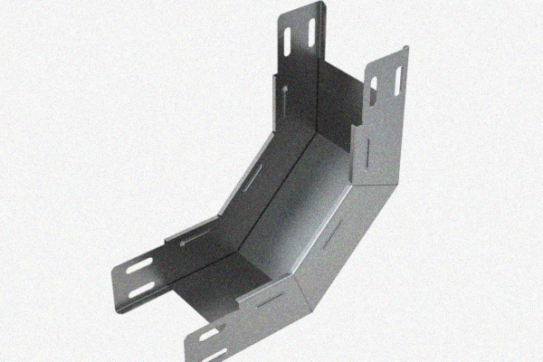 Лоток замковый глухой КПЗГ 200х60-45 УХЛ1 для поворота трассы вверх на 45, горячее цинкование, S1,5