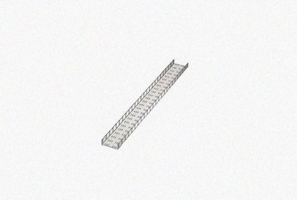 Лоток замковый перфорированный ЛМЗ 600х60х3000 УТ1,5, горячее цинкование, S1,5