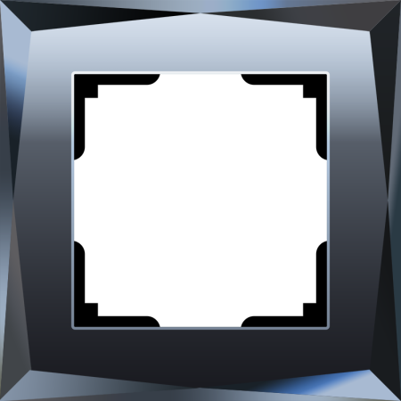 Diamant Рамка горизонт/вертик 1 пост . Черный IP20 Werkel