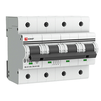 Выключатель автоматический ВА МОД 4П 100А D 15кА PROxima EKF