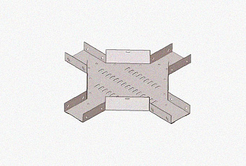 Лоток крестообразный замковый перфорированный КМЗ 500х100 УХЛ1, горячее цинкование S1,5