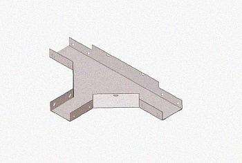 Лоток тройниковый замковый глухой ОТЗГ 400х50 УТ1,5, горячее цинкование, S1,5