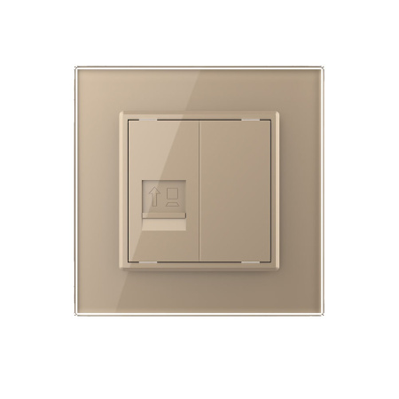 Розетка КОМП RJ-45 Золотая Livolo