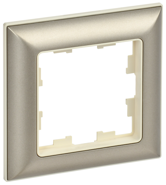 BRITE Рамка 1-мест. РУ-1-Бр беж./шамп. IEK